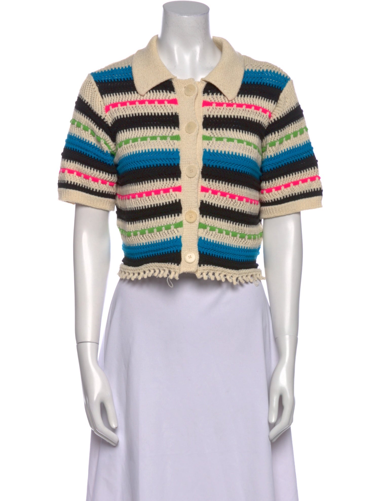 Sandro Striped Crew Neck Sweater