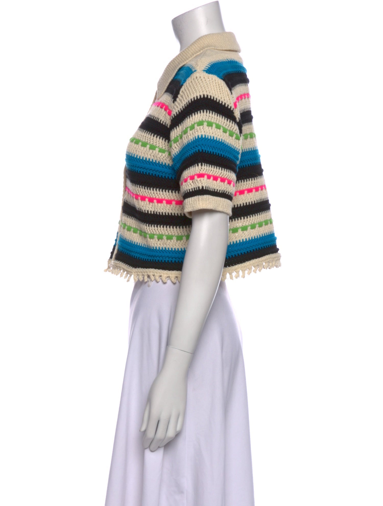 Sandro Striped Crew Neck Sweater