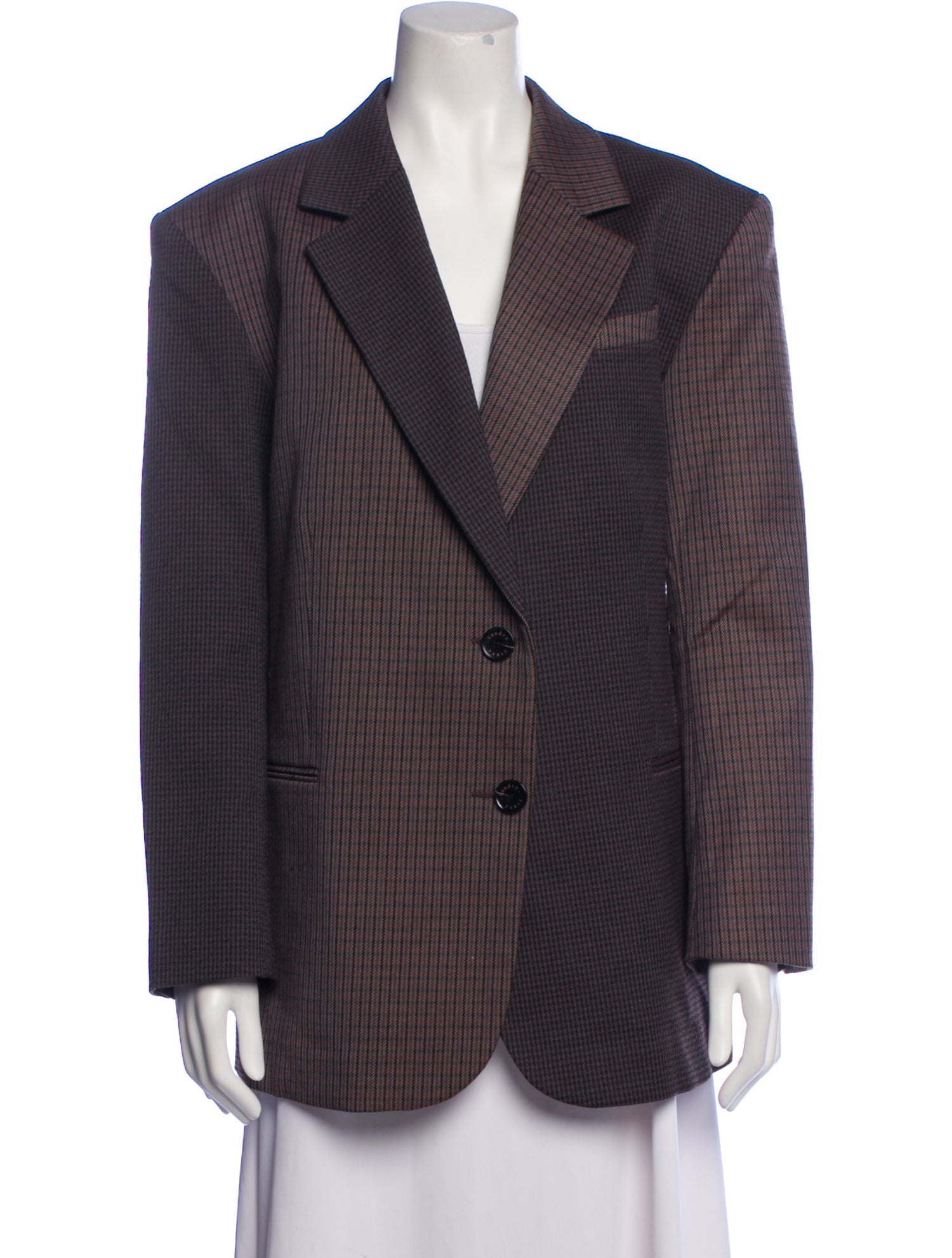Sandro Plaid Print Blazer