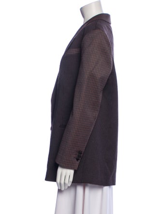 Sandro Plaid Print Blazer