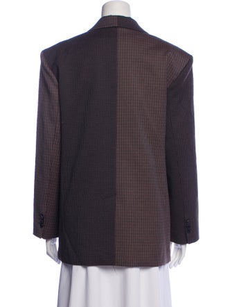 Sandro Plaid Print Blazer