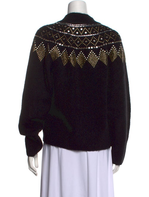 Sandro Printed Turtleneck Sweater