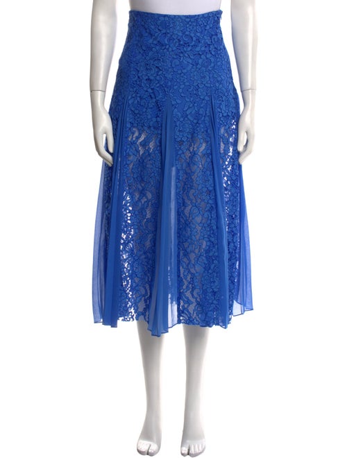 Sandro Lace Pattern Midi Length Skirt