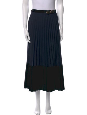 Sandro Grosgrain Trim Midi Length Skirt