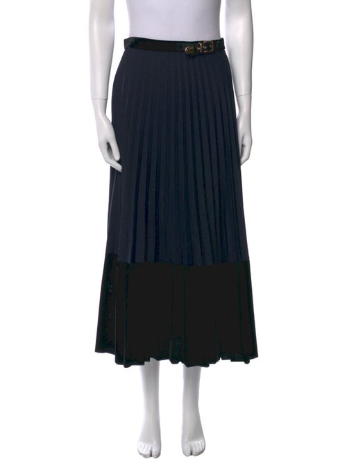 Sandro Grosgrain Trim Midi Length Skirt