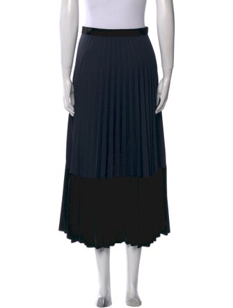 Sandro Grosgrain Trim Midi Length Skirt