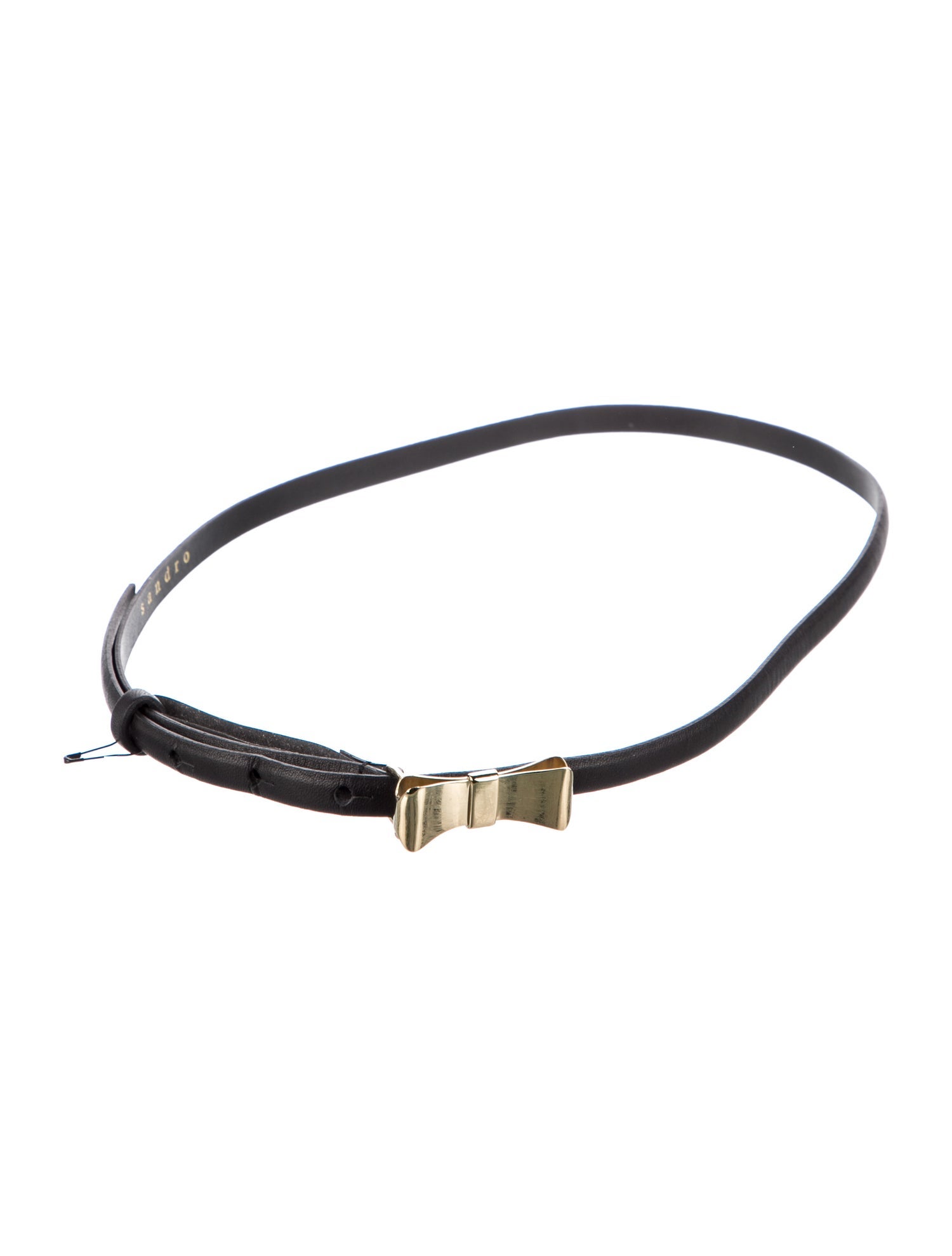 Sandro Skinny Calf Leather Waist Belt