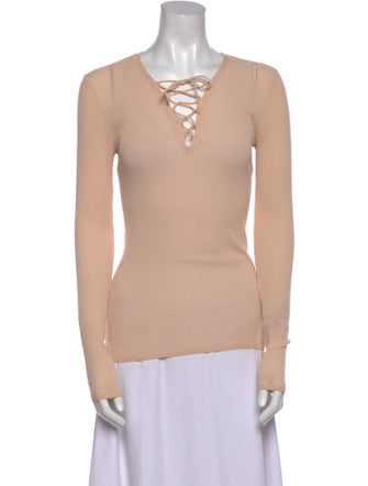 Sandro V-Neck Long Sleeve Tunic
