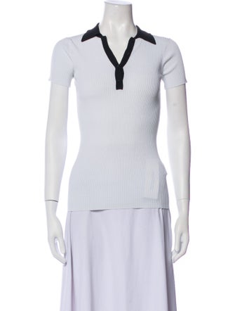 Sandro V-Neck Short Sleeve Polo