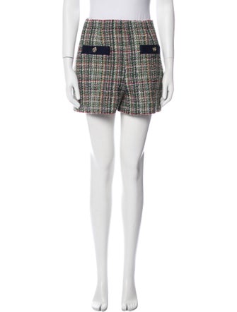 Sandro Tweed Pattern Mini Shorts