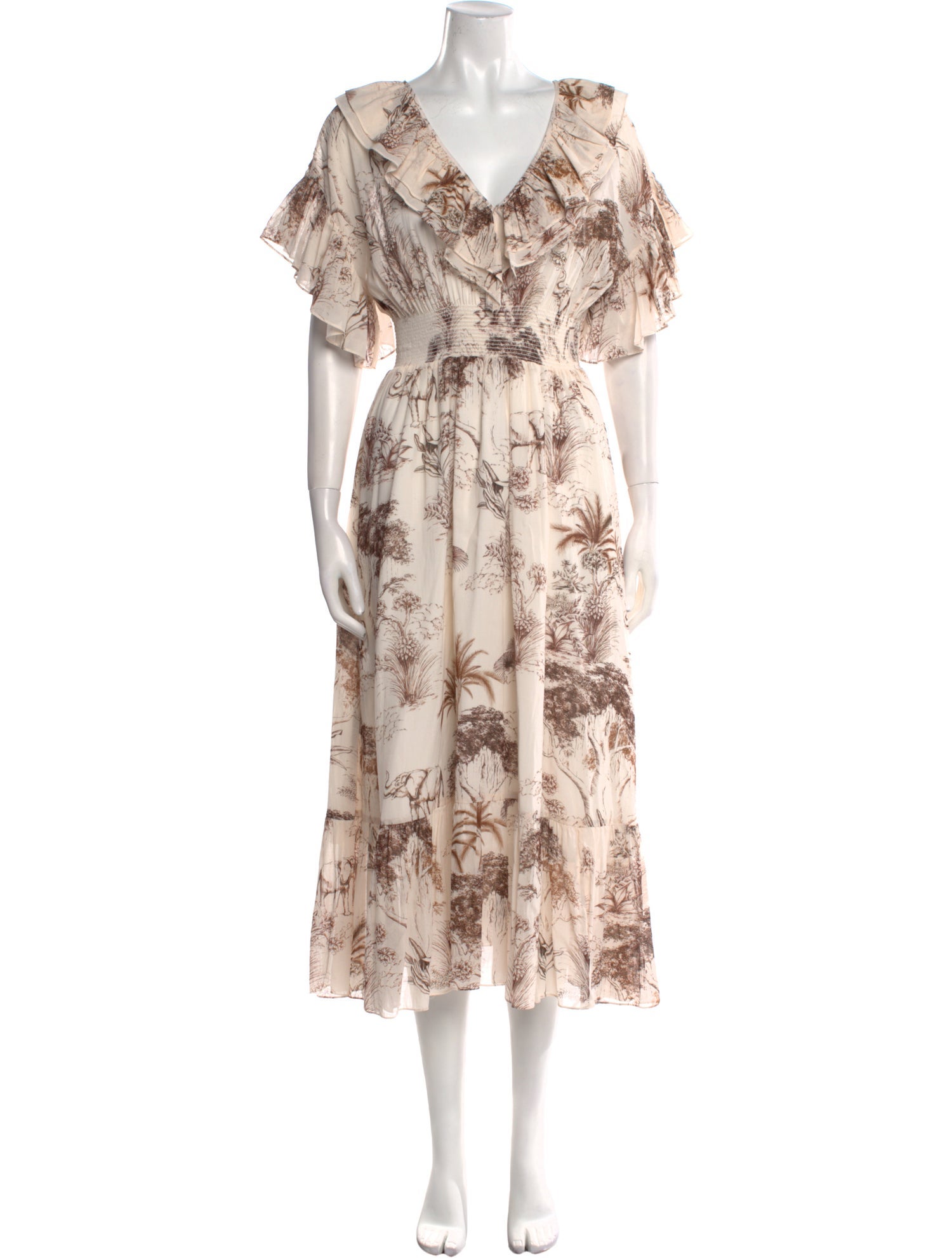 Sandro Floral Print Long Dress w/ Tags