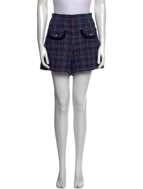 Sandro Tweed Pattern Mini Shorts