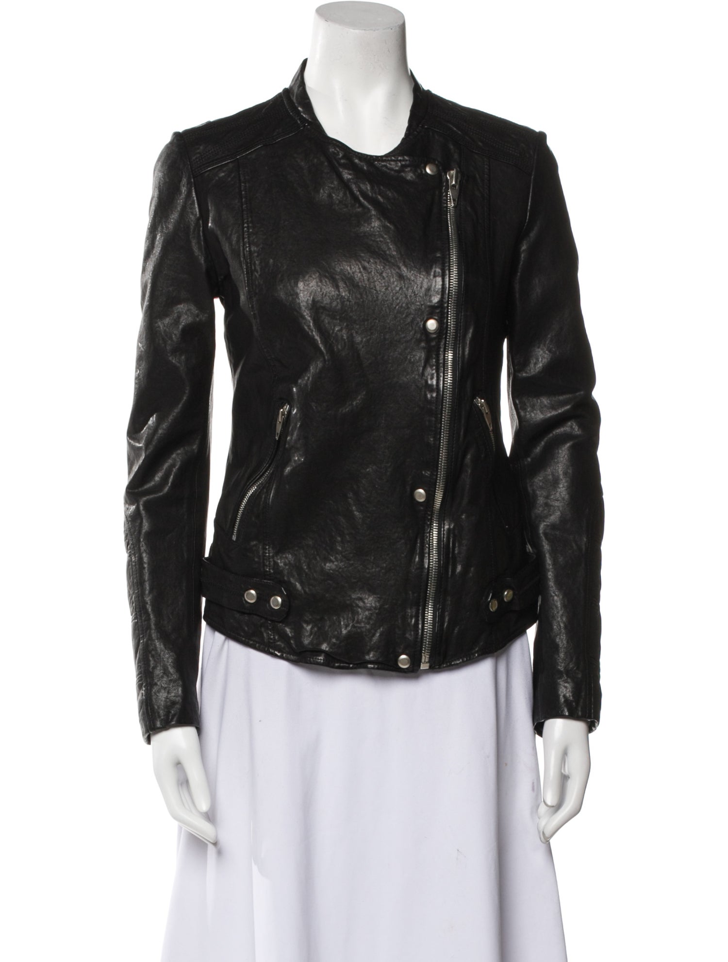 Sandro Leather Biker Jacket