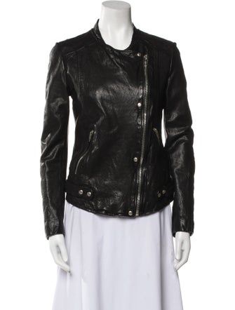 Sandro Leather Biker Jacket