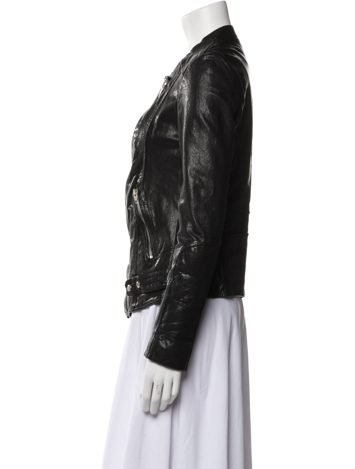 Sandro Leather Biker Jacket