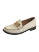 Sandro Embossed Leather Chain-Link Accents Loafers