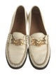 Sandro Embossed Leather Chain-Link Accents Loafers