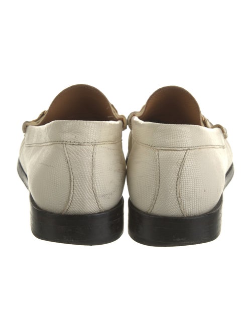 Sandro Embossed Leather Chain-Link Accents Loafers