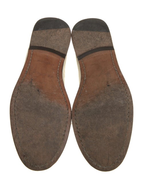 Sandro Embossed Leather Chain-Link Accents Loafers