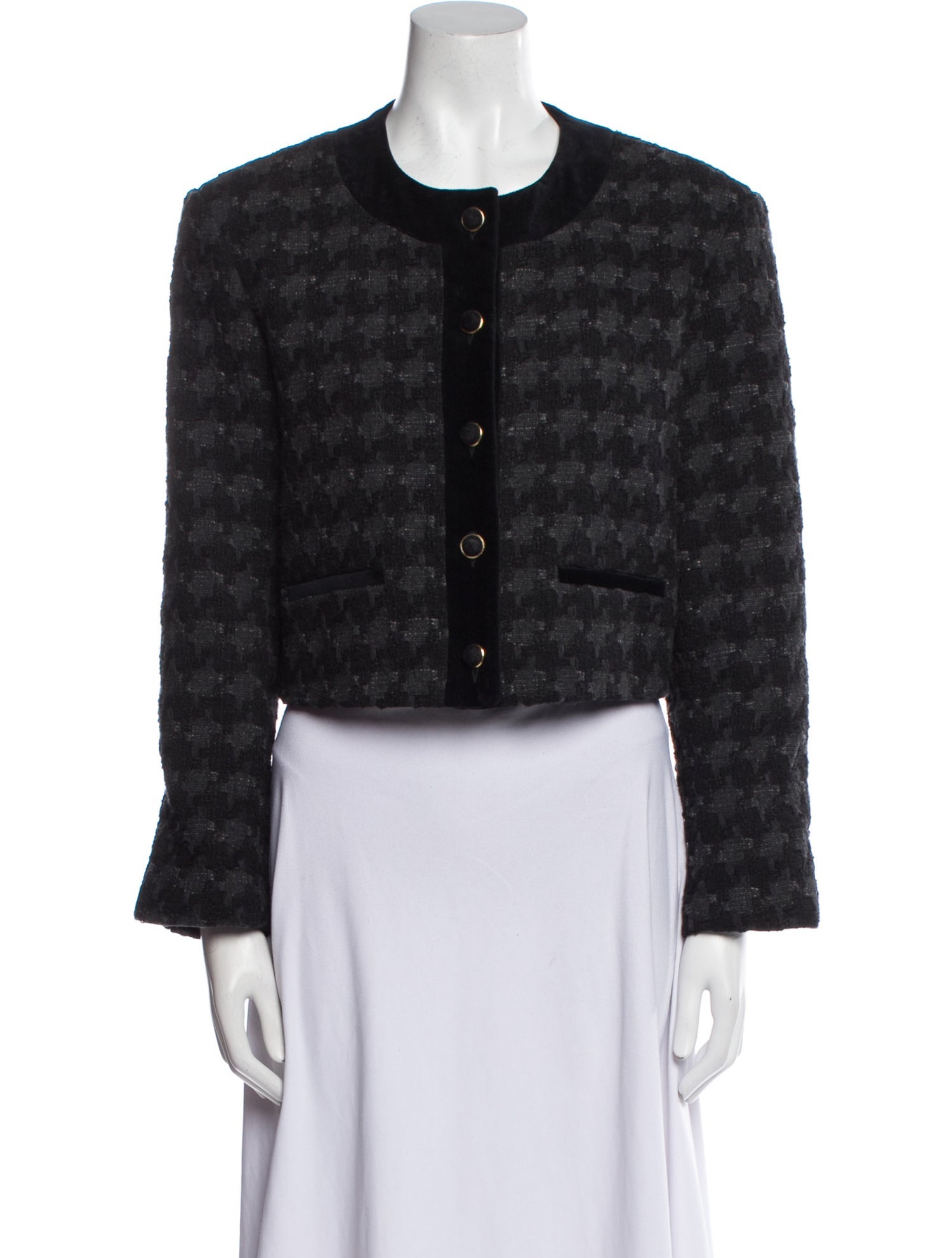 Sandro Tweed Pattern Evening Jacket