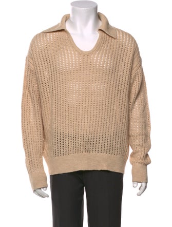 Sandro Linen V-Neck Pullover