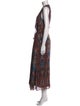 Sandro Printed Long Dress