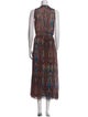 Sandro Printed Long Dress