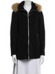 Sandro Wool Faux Fur Coat