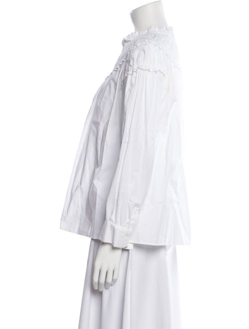 Sandro V-Neck Three-Quarter Sleeve Button-Up Top