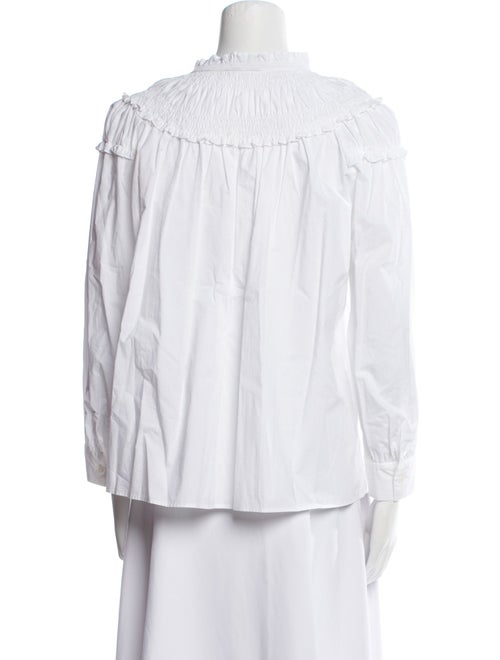 Sandro V-Neck Three-Quarter Sleeve Button-Up Top