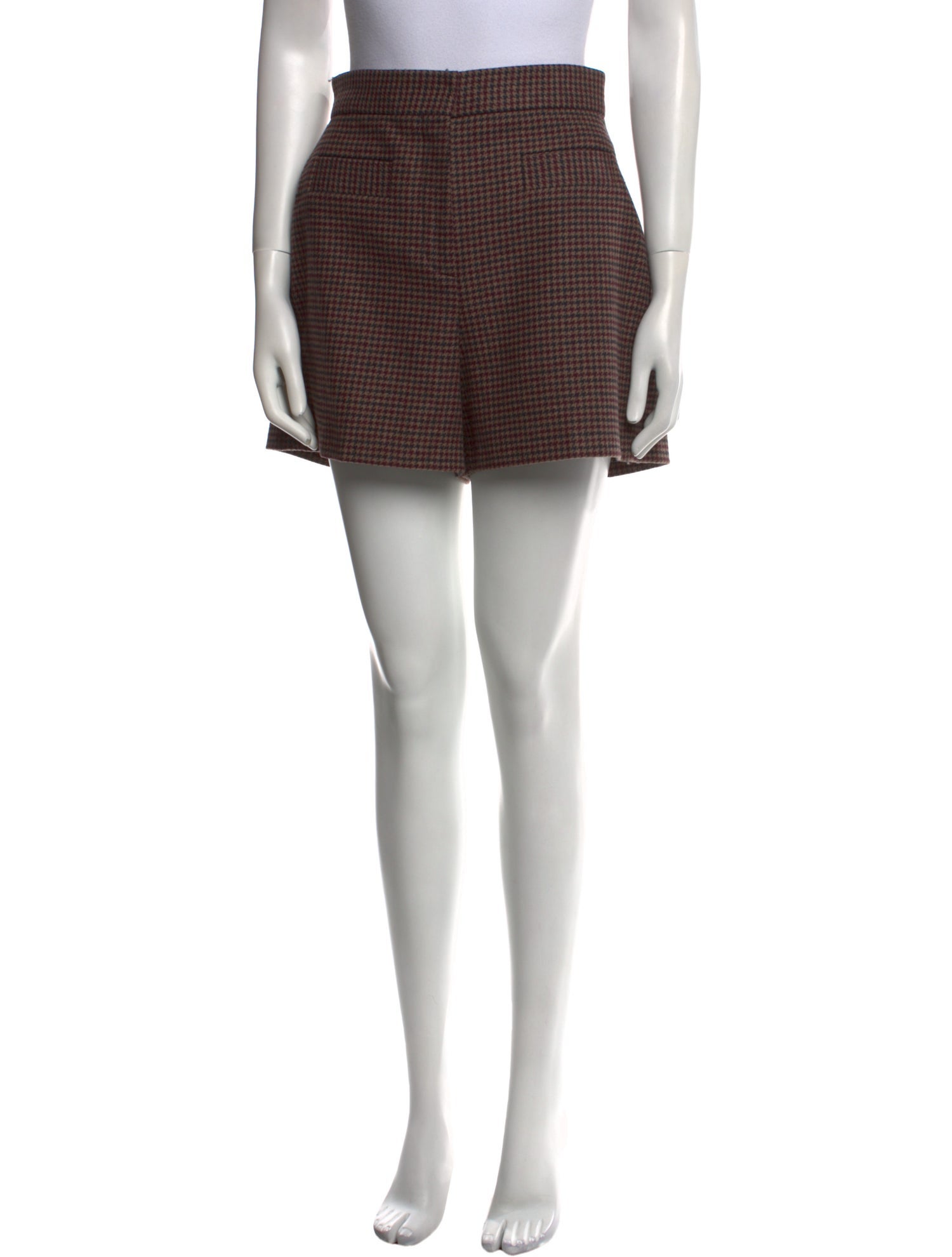 Sandro Plaid Print Mini Shorts