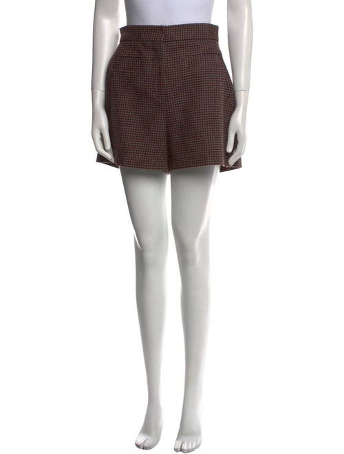 Sandro Plaid Print Mini Shorts
