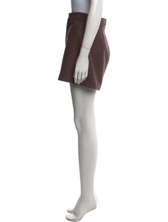 Sandro Plaid Print Mini Shorts