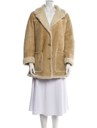 Sandro Shearling Faux Fur Coat