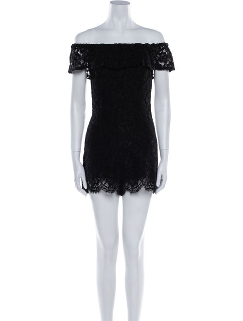 Sandro Lace Pattern Off-The-Shoulder Romper