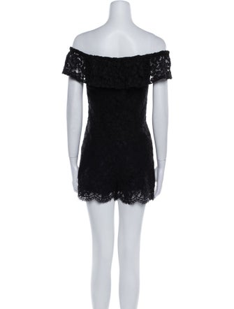 Sandro Lace Pattern Off-The-Shoulder Romper