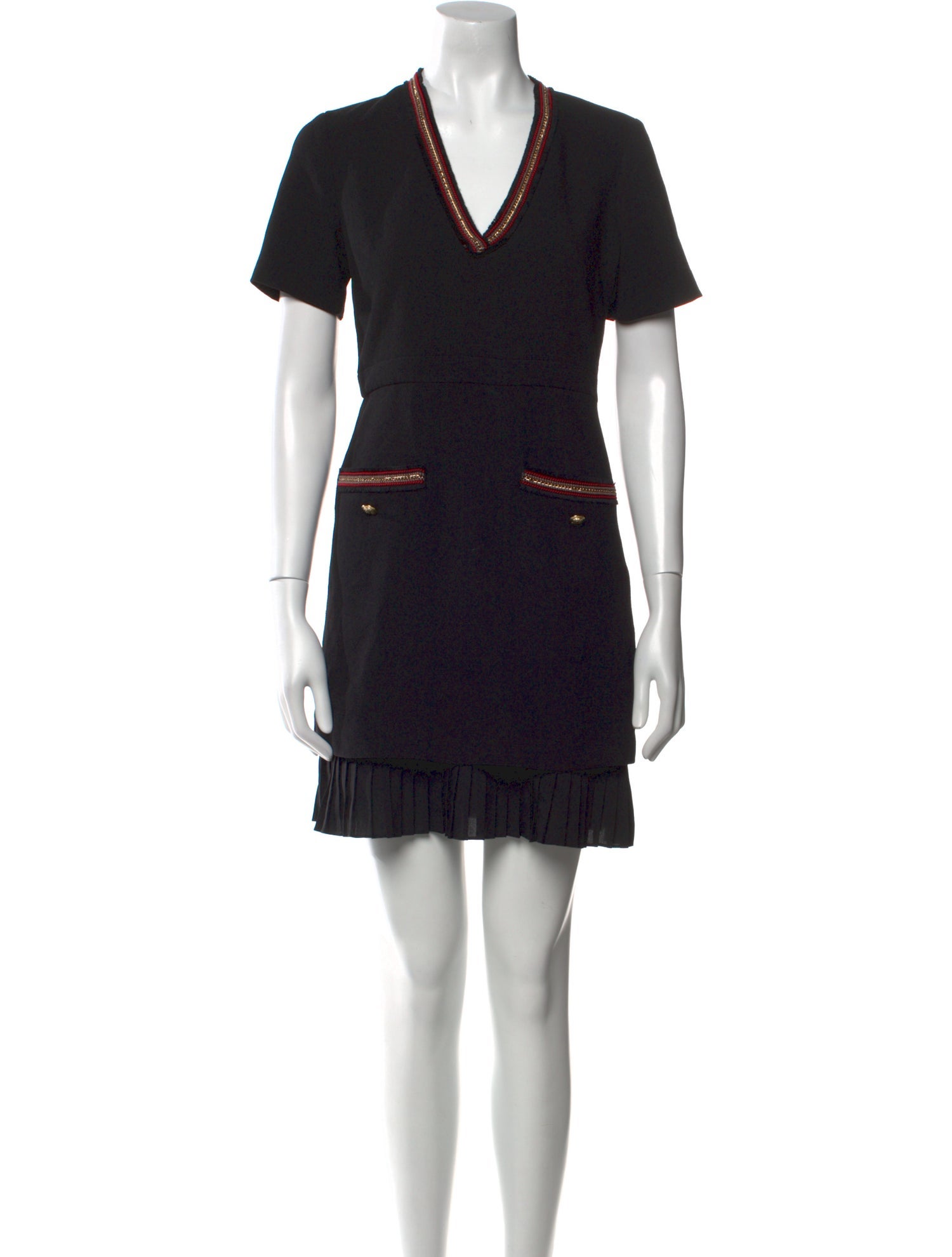 Sandro V-Neck Mini Dress