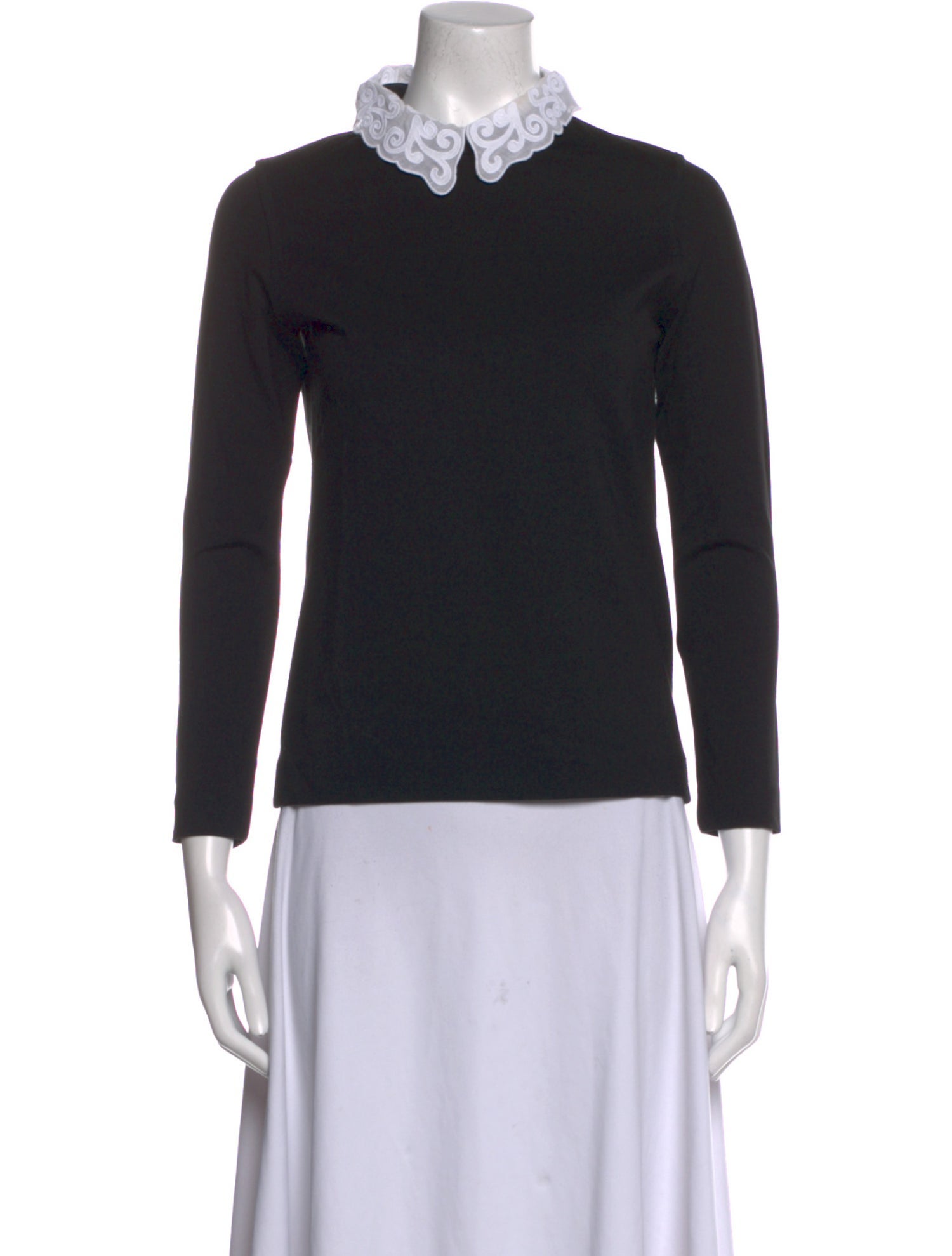 Sandro Mock Neck Three-Quarter Sleeve Top