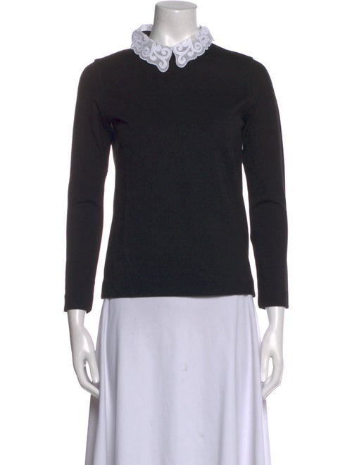 Sandro Mock Neck Three-Quarter Sleeve Top