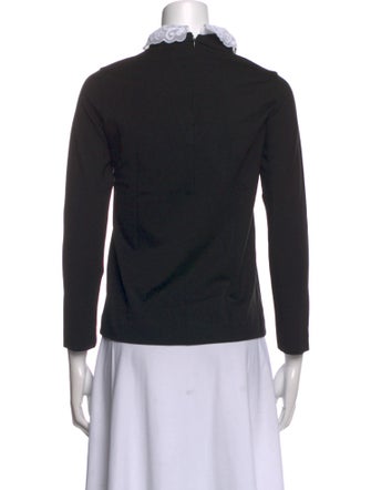 Sandro Mock Neck Three-Quarter Sleeve Top