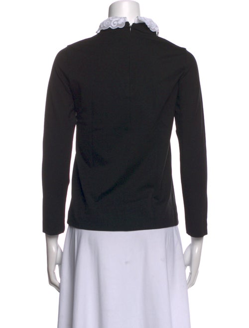 Sandro Mock Neck Three-Quarter Sleeve Top