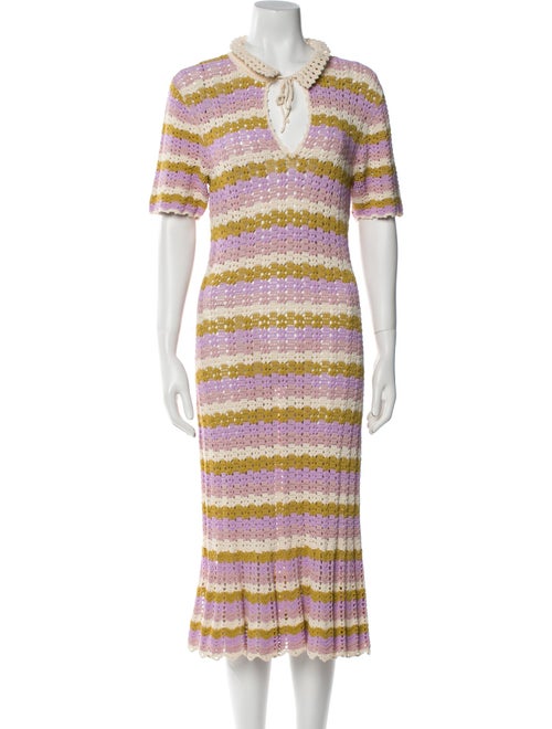 Sandro Striped Midi Length Dress