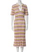 Sandro Striped Midi Length Dress
