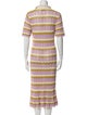 Sandro Striped Midi Length Dress