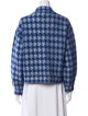 Sandro Wool Houndstooth Print Denim Jacket