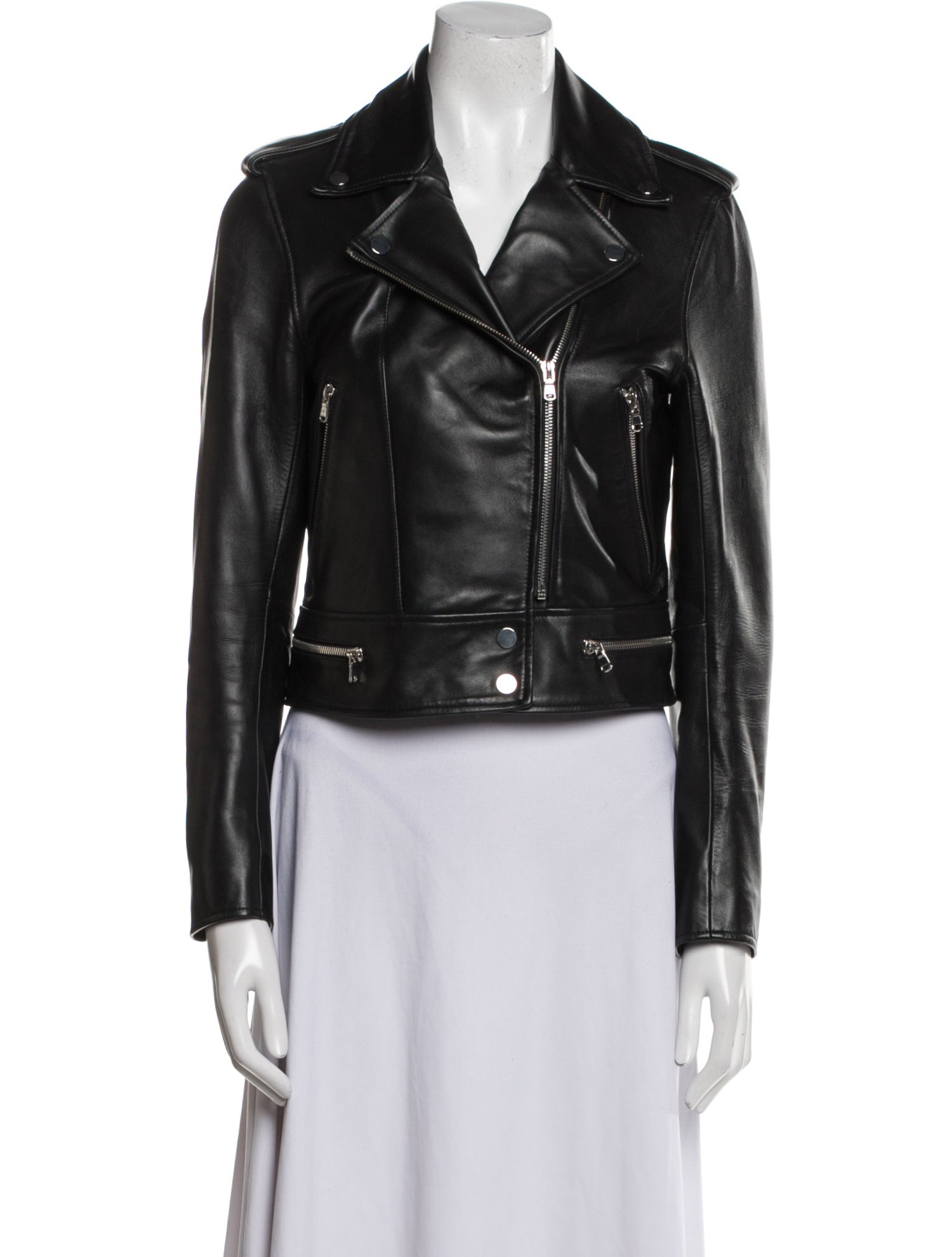 Sandro Leather Biker Jacket