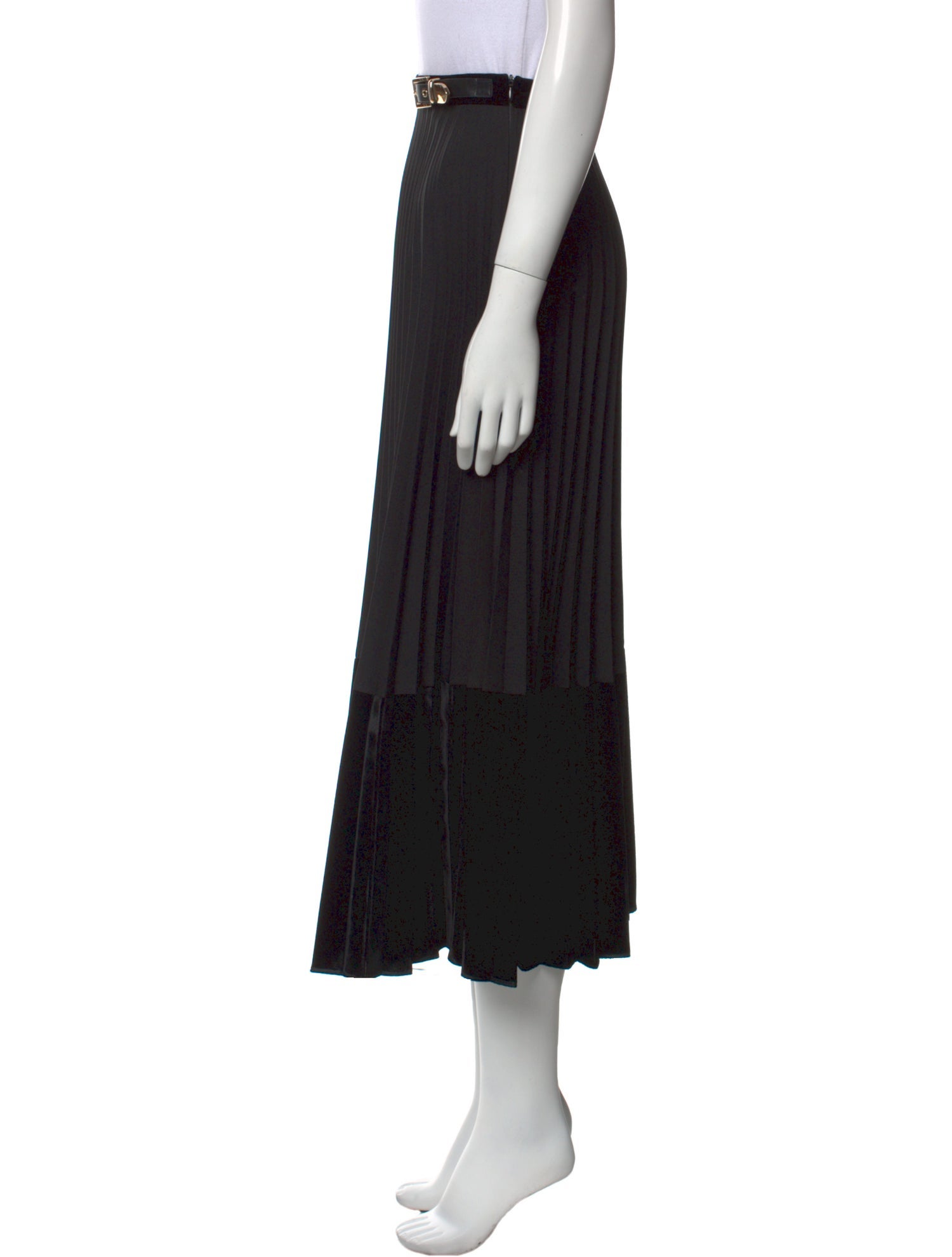 Sandro Pleated Accents Midi Length Skirt
