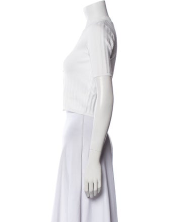 Sandro V-Neck Short Sleeve Crop Top