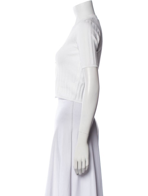 Sandro V-Neck Short Sleeve Crop Top