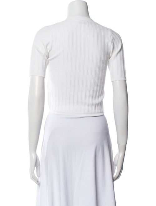 Sandro V-Neck Short Sleeve Crop Top